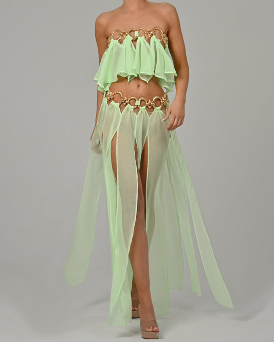 Isla Maxi Skirt in Peppermint Sample Sale