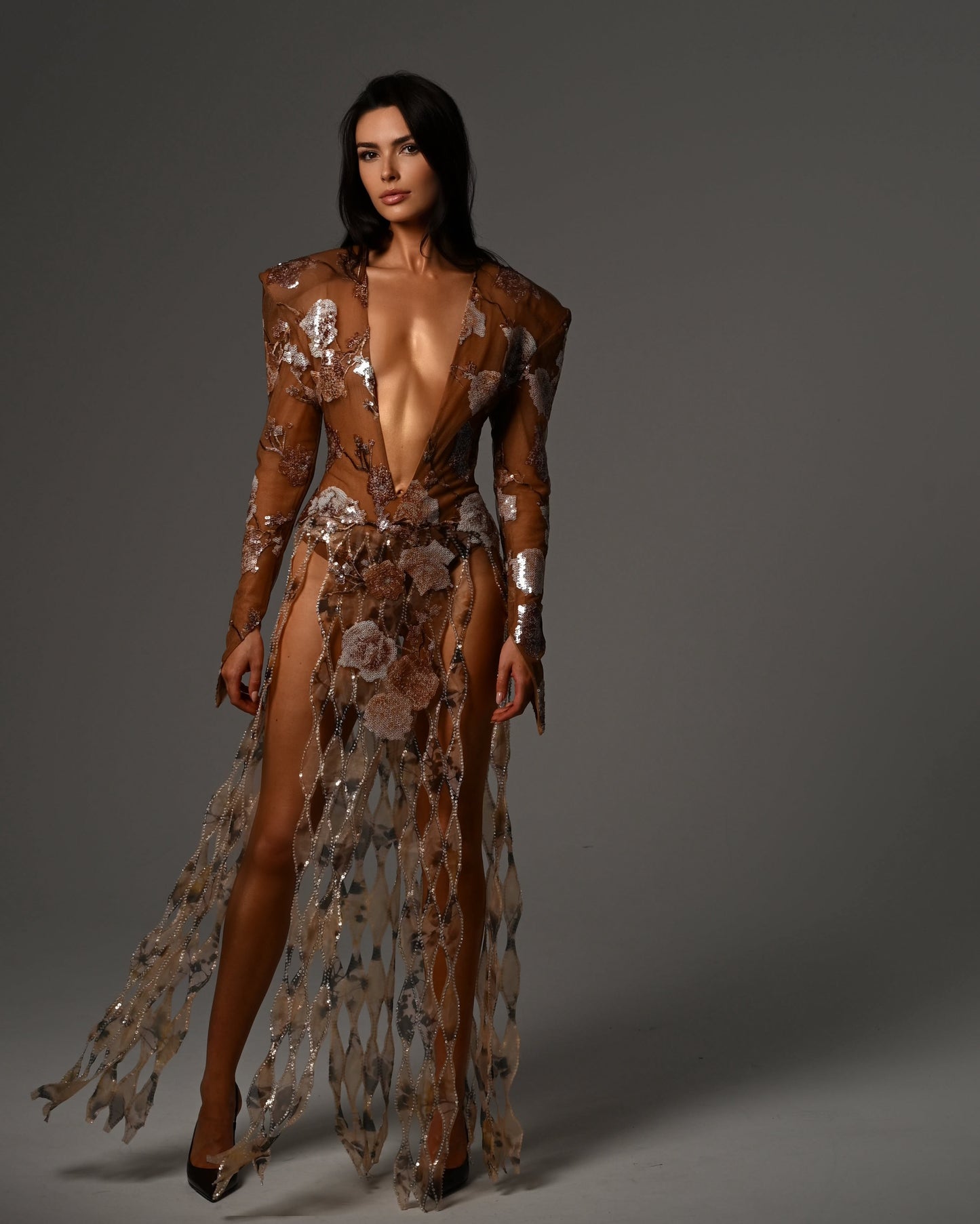 Bella Maxi Romper In Thorn