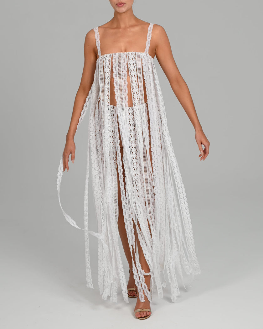 Sadie Longline Top in White