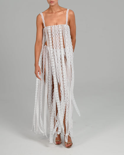 Sadie Longline Top in White