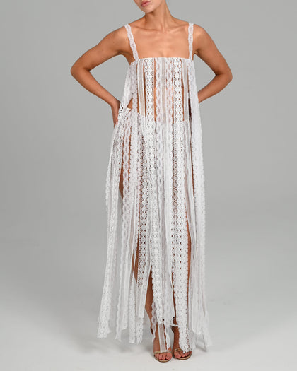 Sadie Longline Top in White