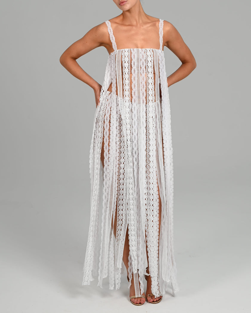Sadie Longline Top in White