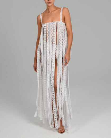 Sadie Longline Top in White
