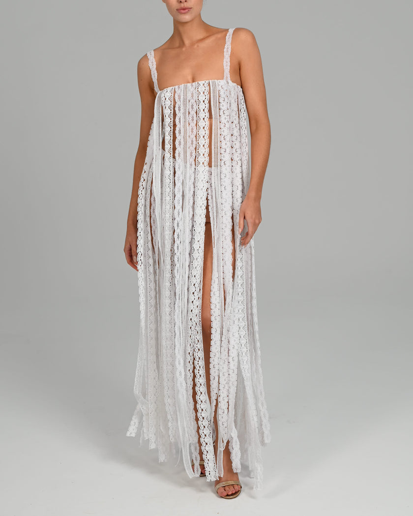 Sadie Longline Top in White