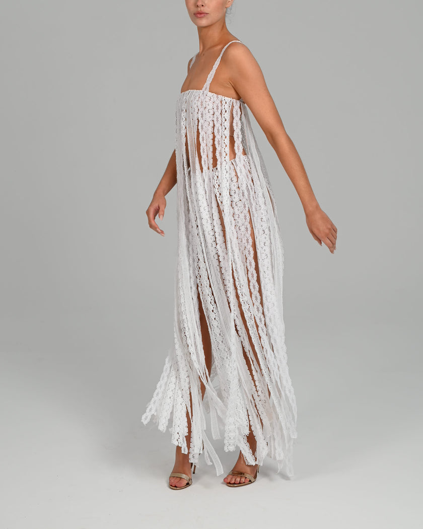 Sadie Longline Top in White