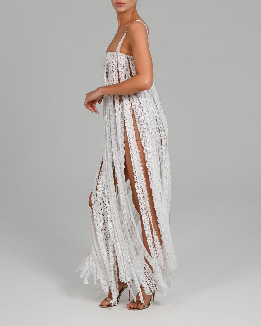 Sadie Longline Top in White