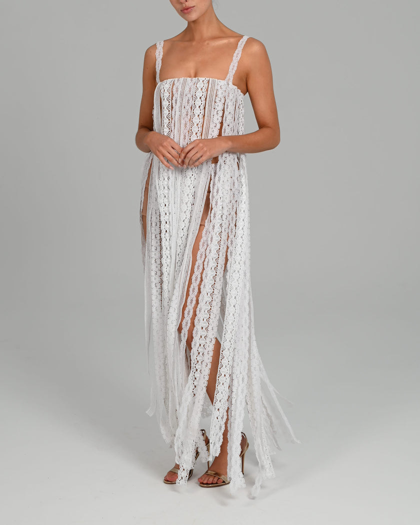 Sadie Longline Top in White