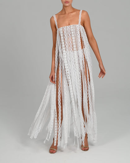 Sadie Longline Top in White