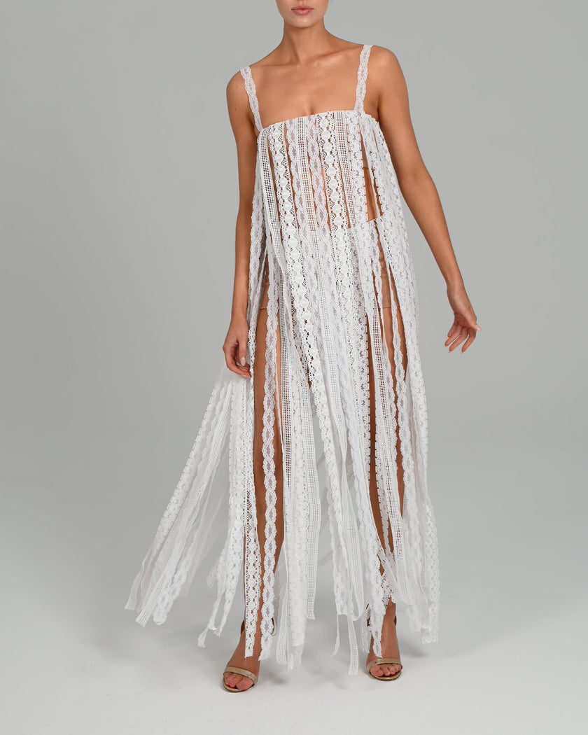 Sadie Longline Top in White