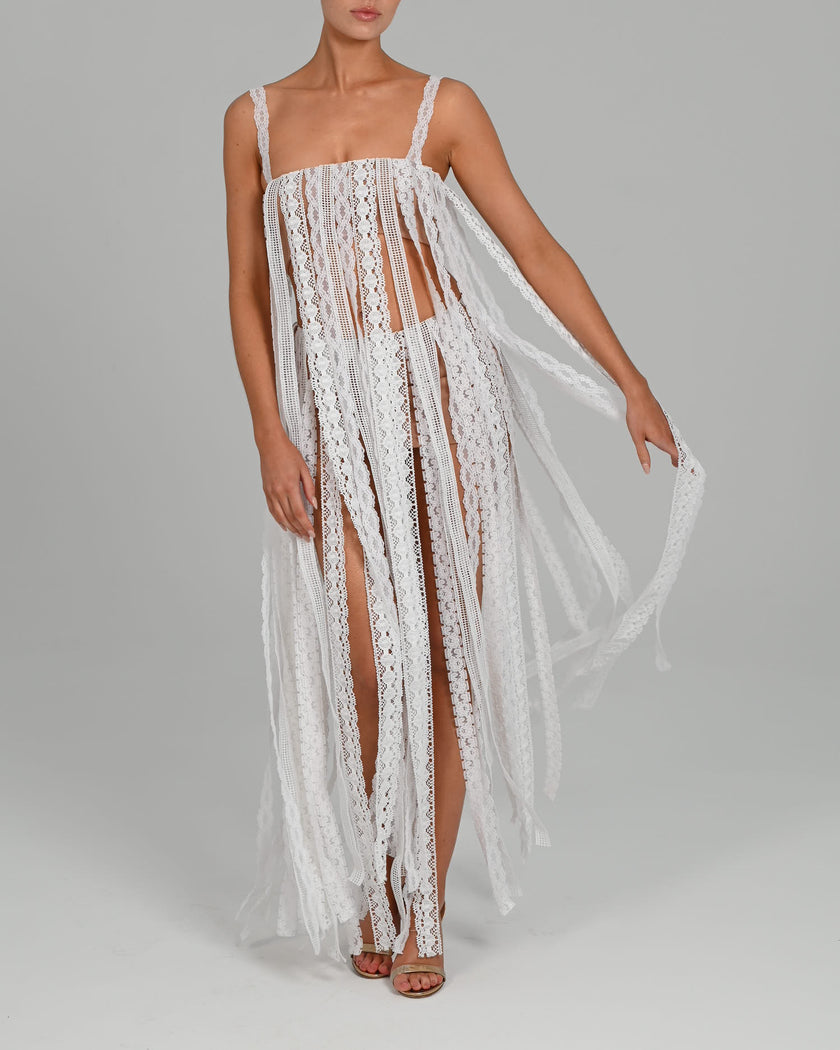 Sadie Longline Top in White