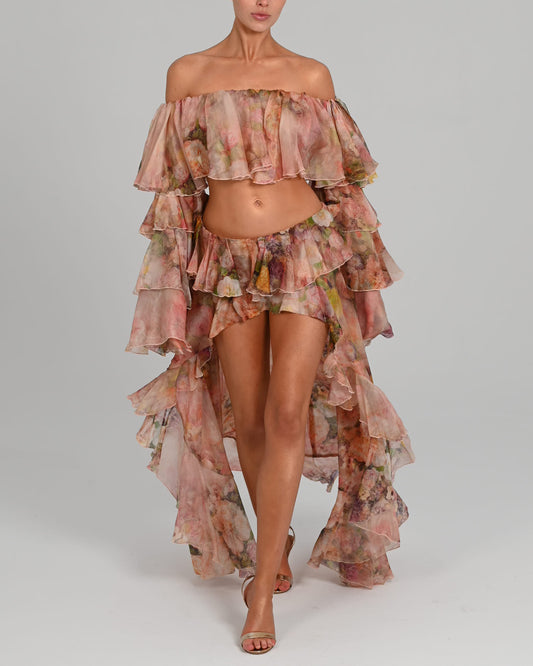 Madonna Top in Rose Silk