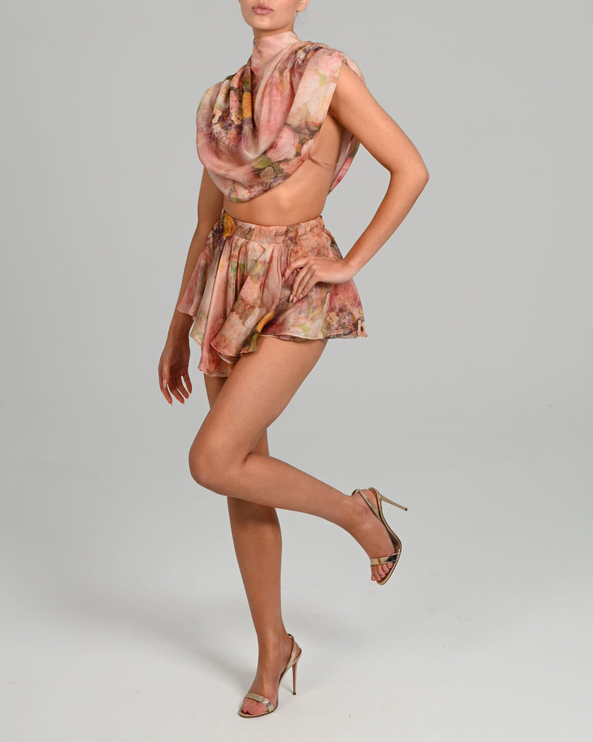 Lucinda Top in Rose Silk