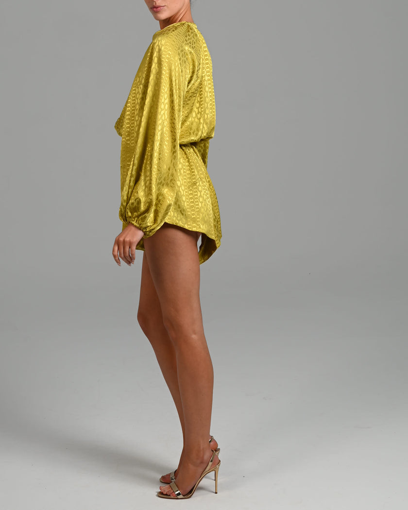 Alex Playsuit in Lime Chain