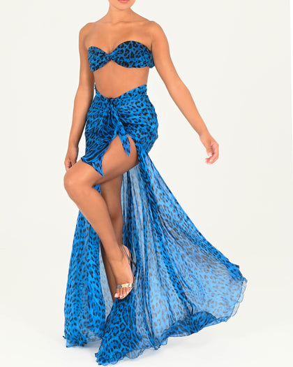 Anthia Bralette in Azul Leopard