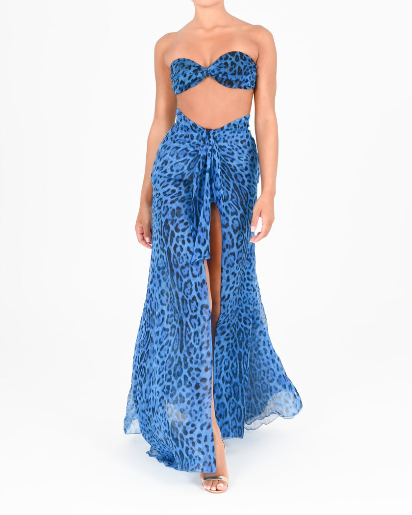 Anthia Bralette in Azul Leopard