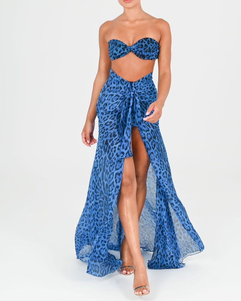 Anthia Bralette in Azul Leopard