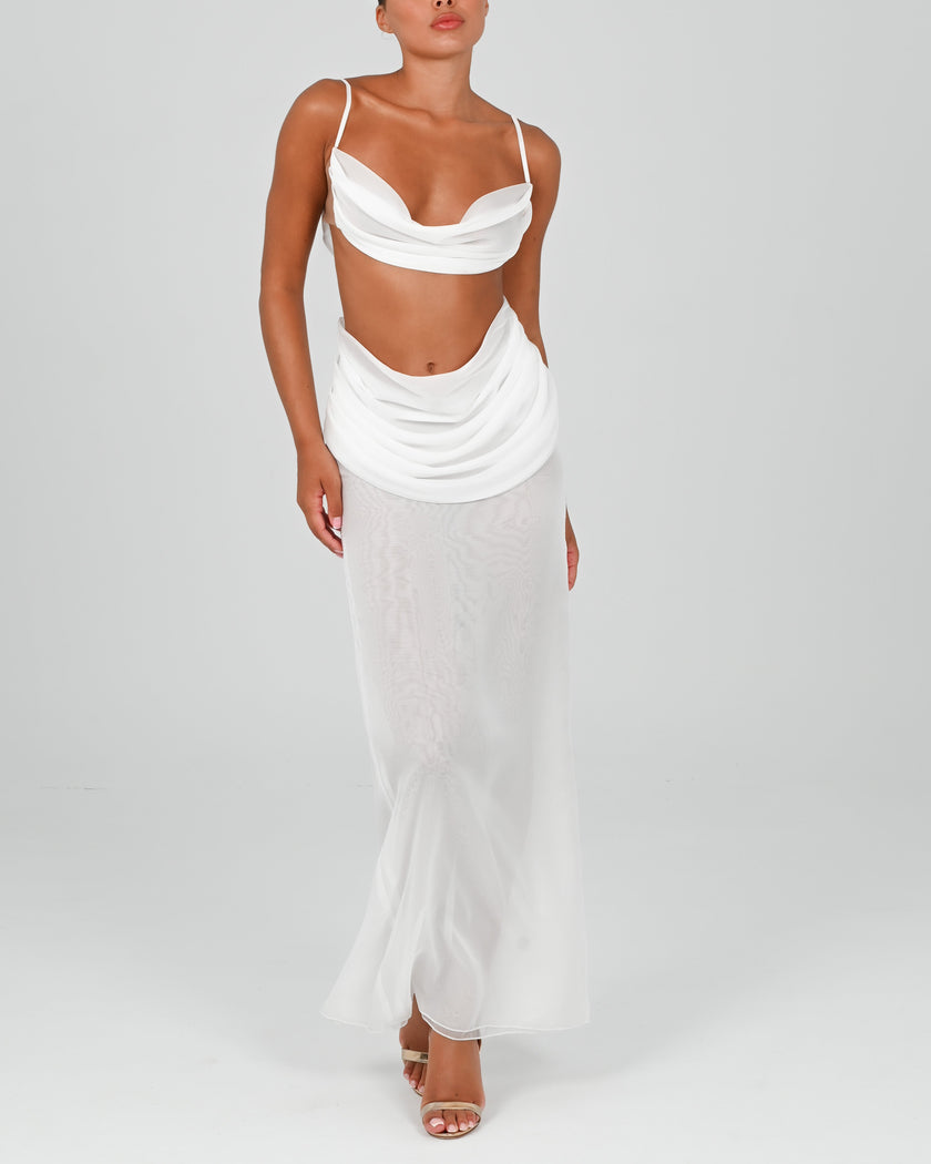 Hera Maxi Skirt in Ivory