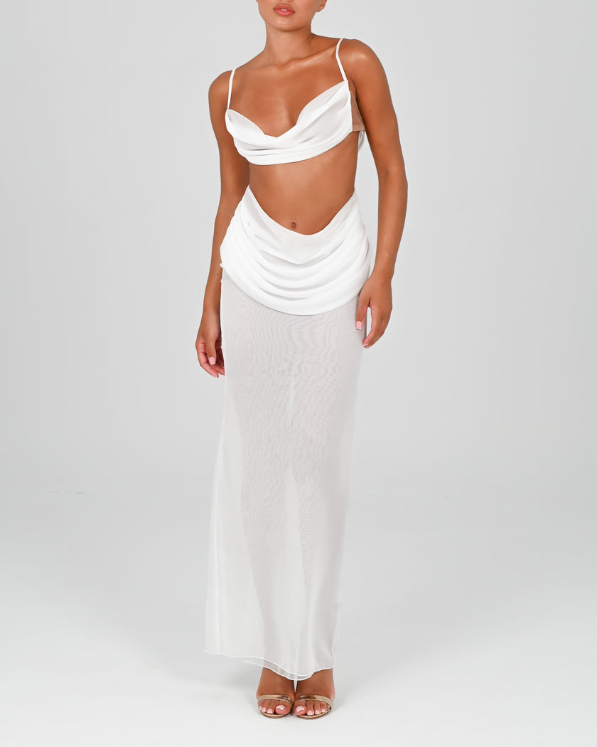 Hera Maxi Skirt in Ivory