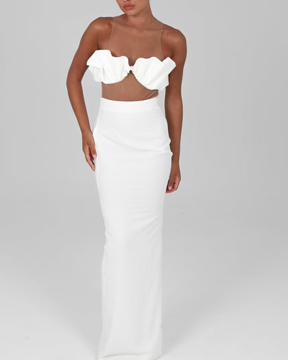 Pearl Maxi Skirt in Ivory