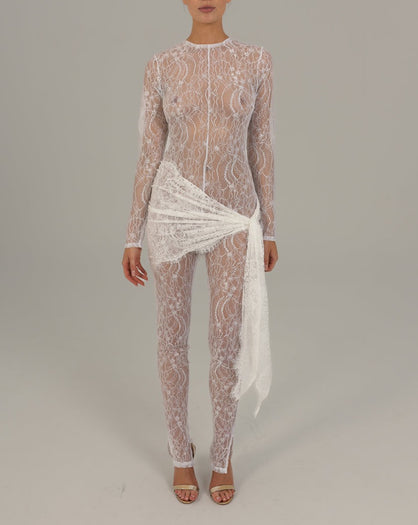 Verity Jumpsuit in White