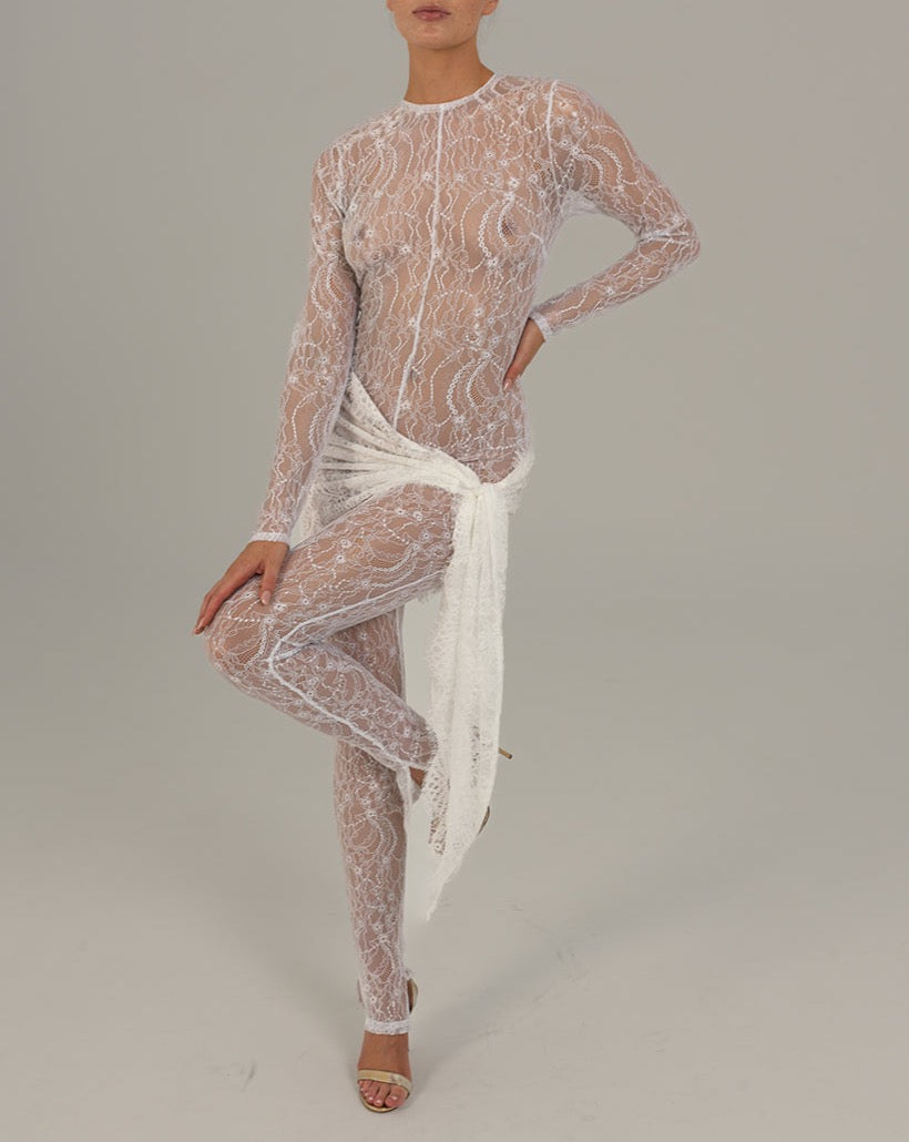 Verity Jumpsuit in White