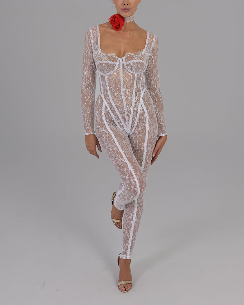 Sophie Jumpsuit in White