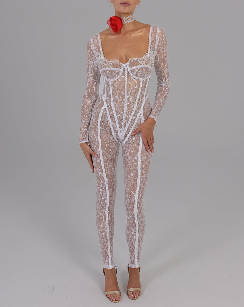 Sophie Jumpsuit in White