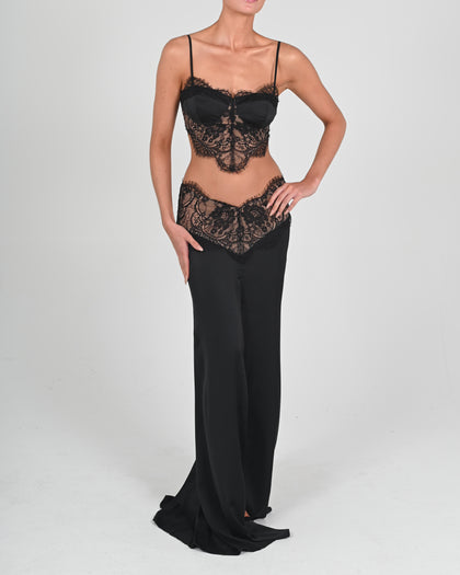 Margot Maxi Set in Black with Bespoke Lining