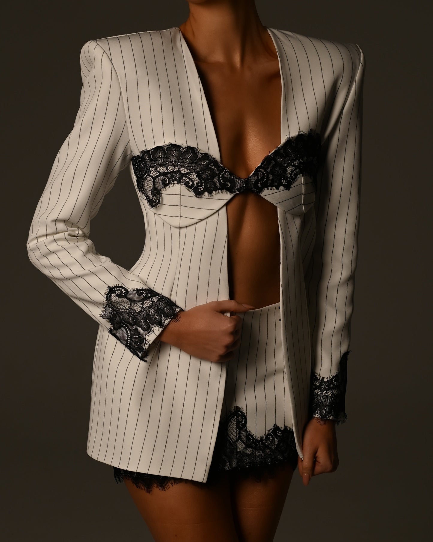 Annabel Jacket in Pinstripe Sample Sale