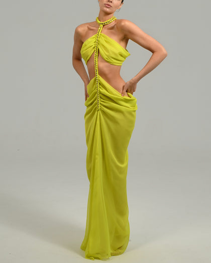 Karlie Maxi Dress in Citrus Ready To Ship