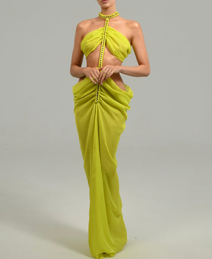 Karlie Maxi Dress in Citrus Ready To Ship