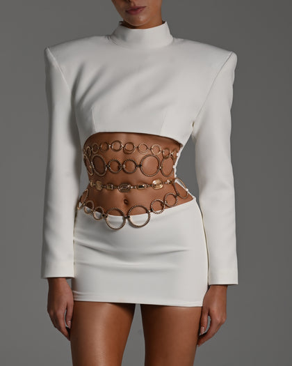 Caprice Dress in Ivory