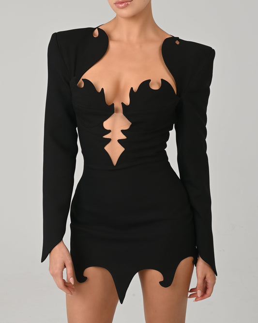 Aurora Mini Dress in Black