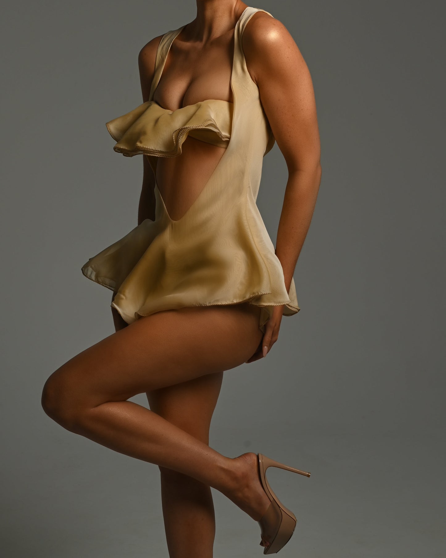 Fleur Mini Dress in Dune