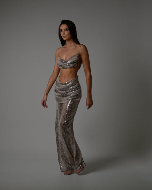 Hera Maxi Skirt in Slither