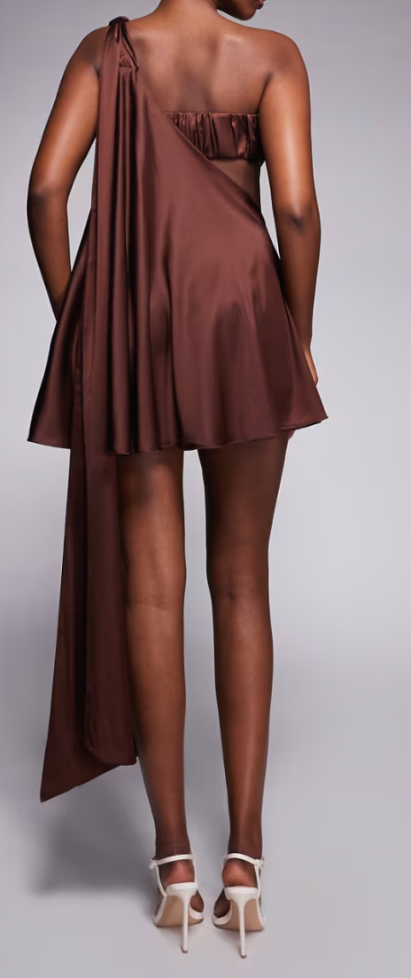 Anthia Dress in Chocolate Brown