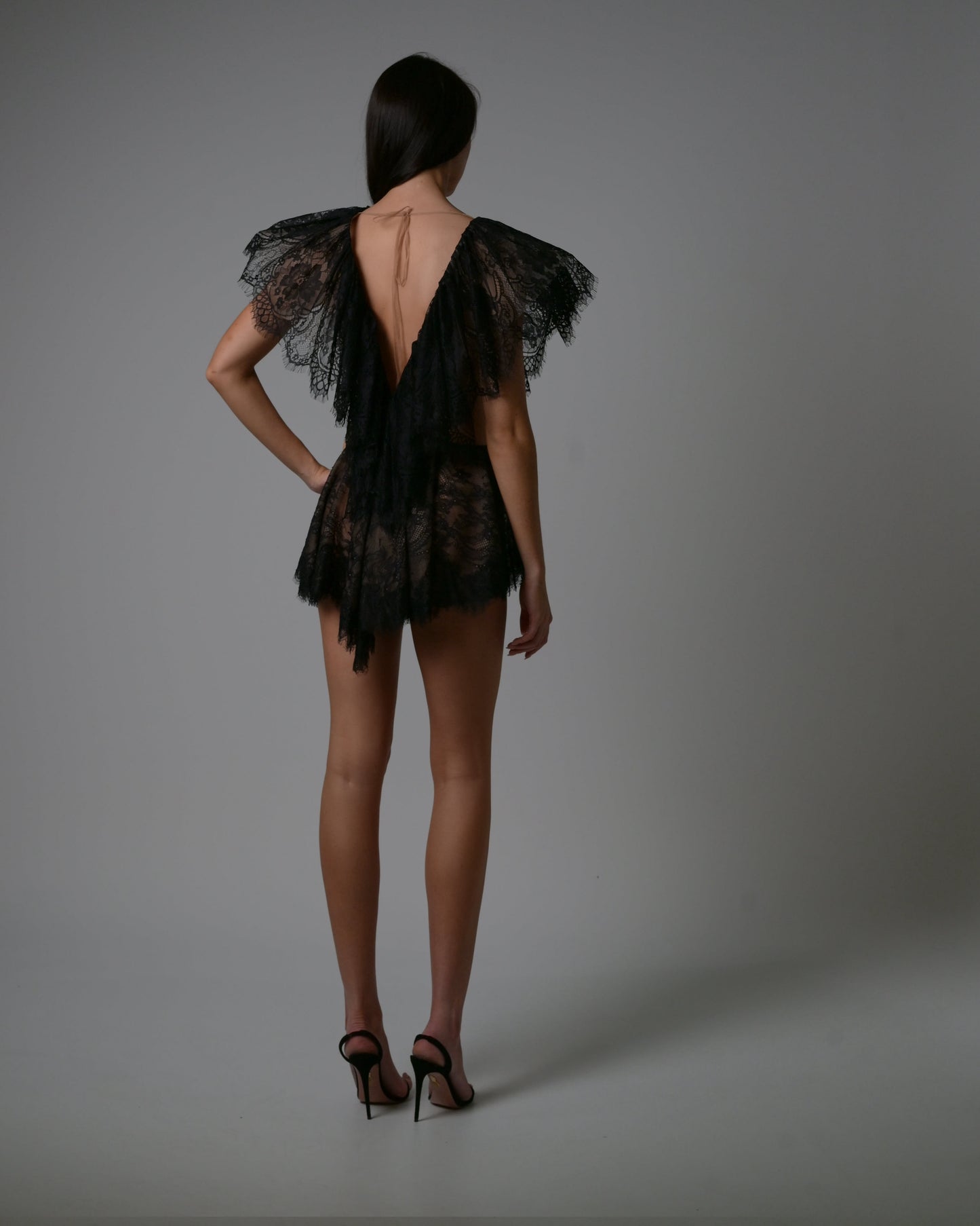 Sara Dress in Black Lace
