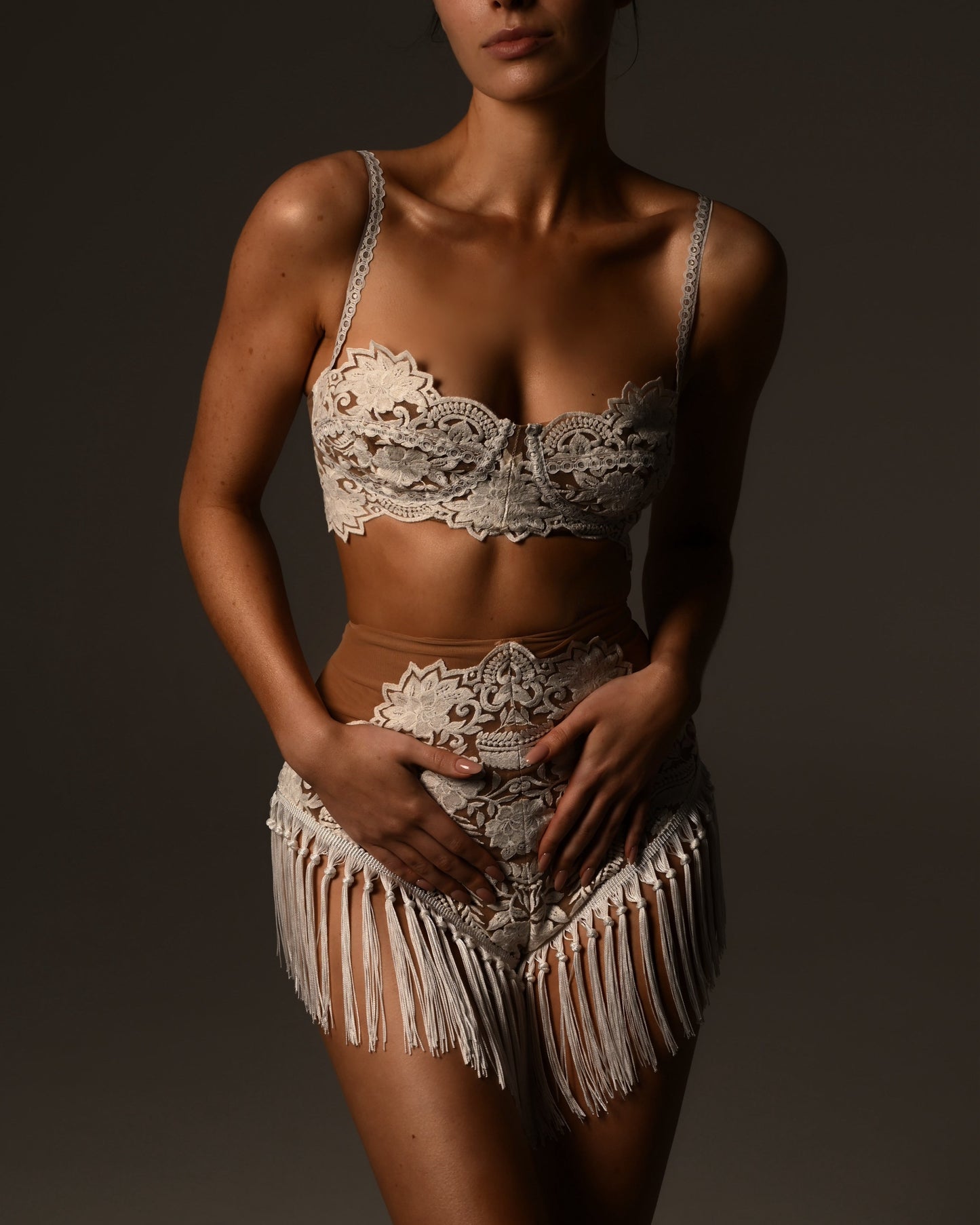 Roma Bralette in Ivory