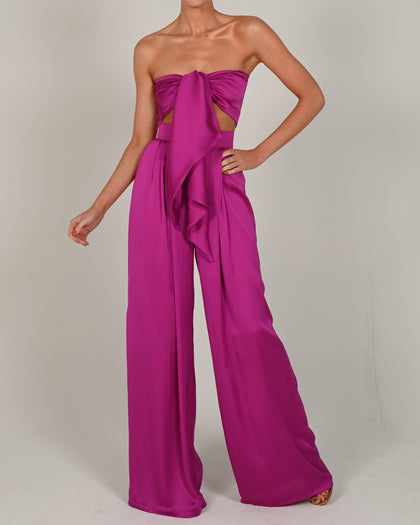 Natasha Trousers and Bandeau in Magenta