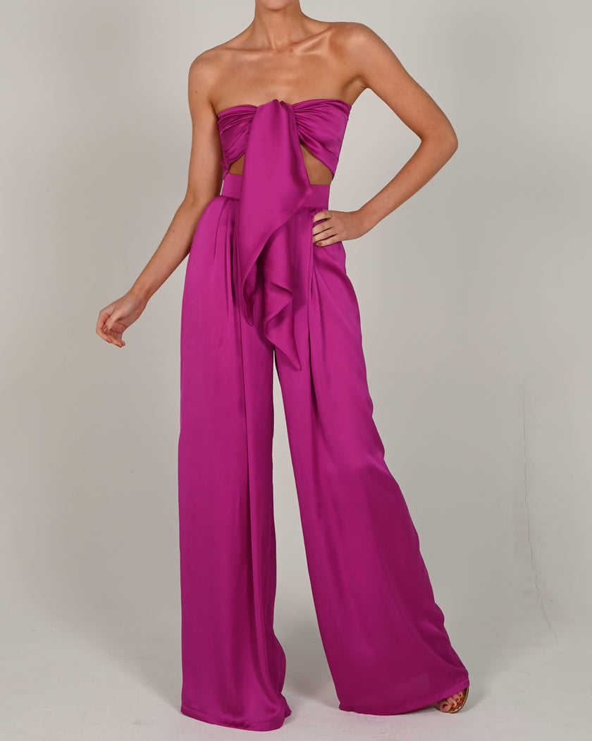 Natasha Trousers and Bandeau in Magenta