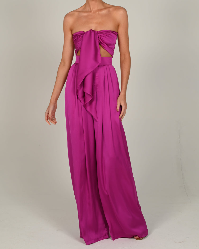 Natasha Trousers and Bandeau in Magenta