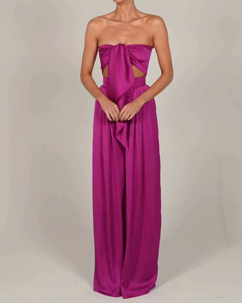 Natasha Trousers and Bandeau in Magenta