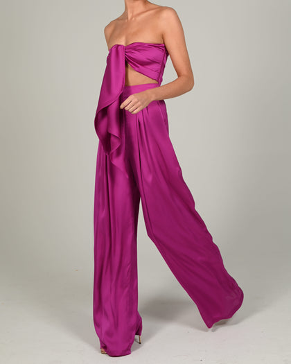 Natasha Trousers and Bandeau in Magenta