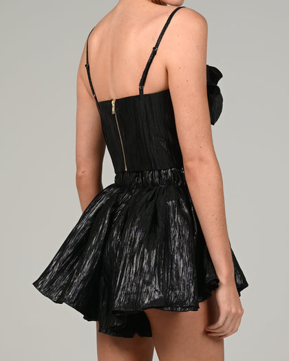 Shelby Corset in Black Crinkle
