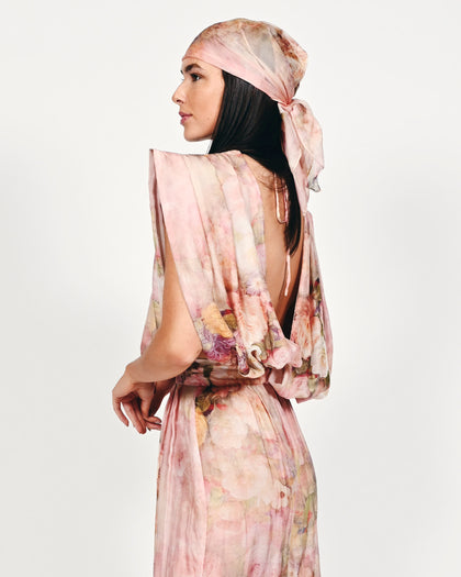 Headscarf in Rose Silk