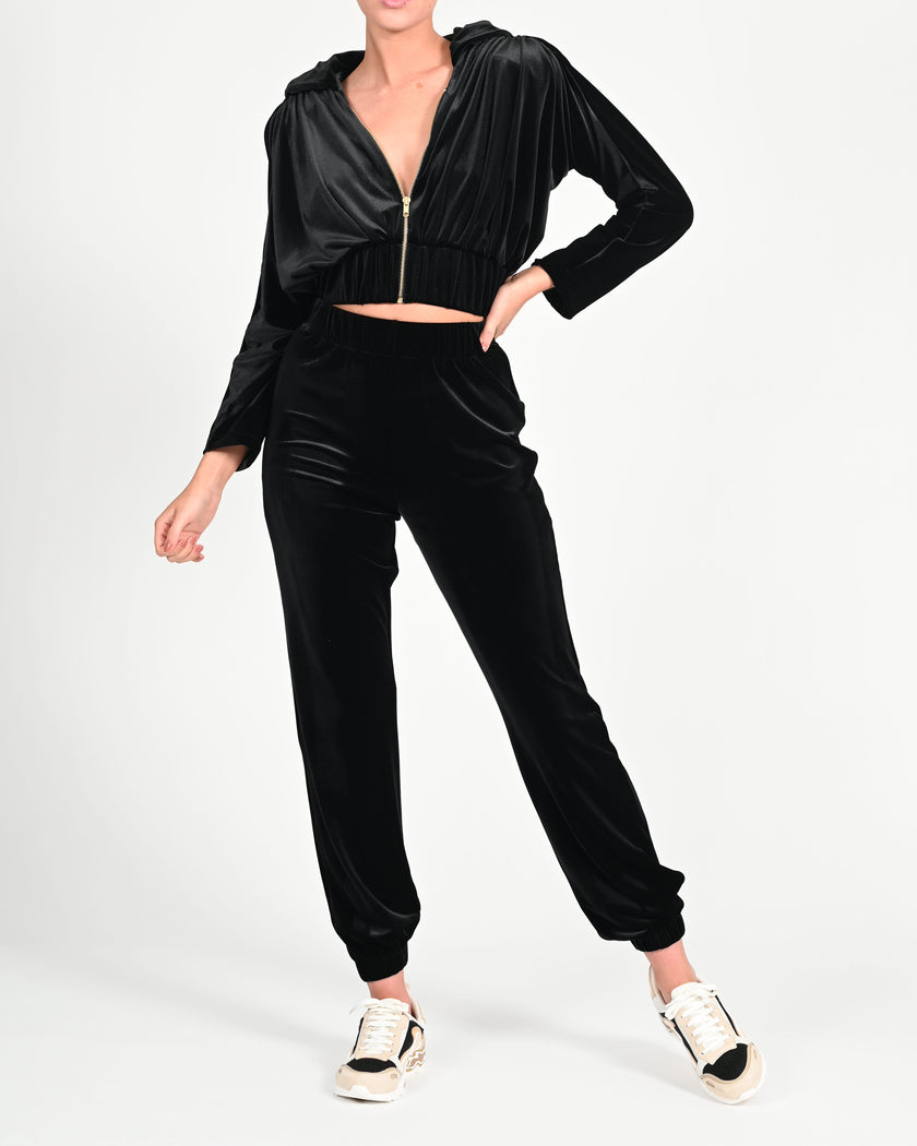 Elle Jacket in Black Velvet