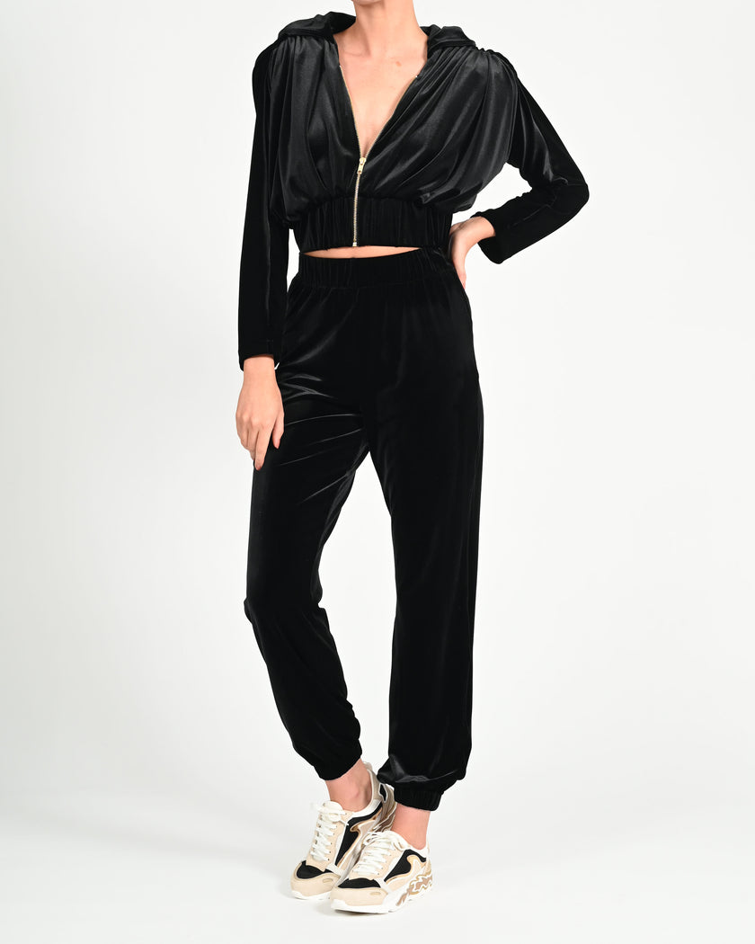 Elle Jacket in Black Velvet