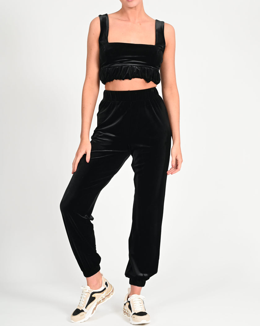 Ronda Bralette in Black Velvet