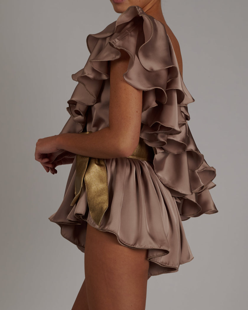 Liliana Playsuit in Mink