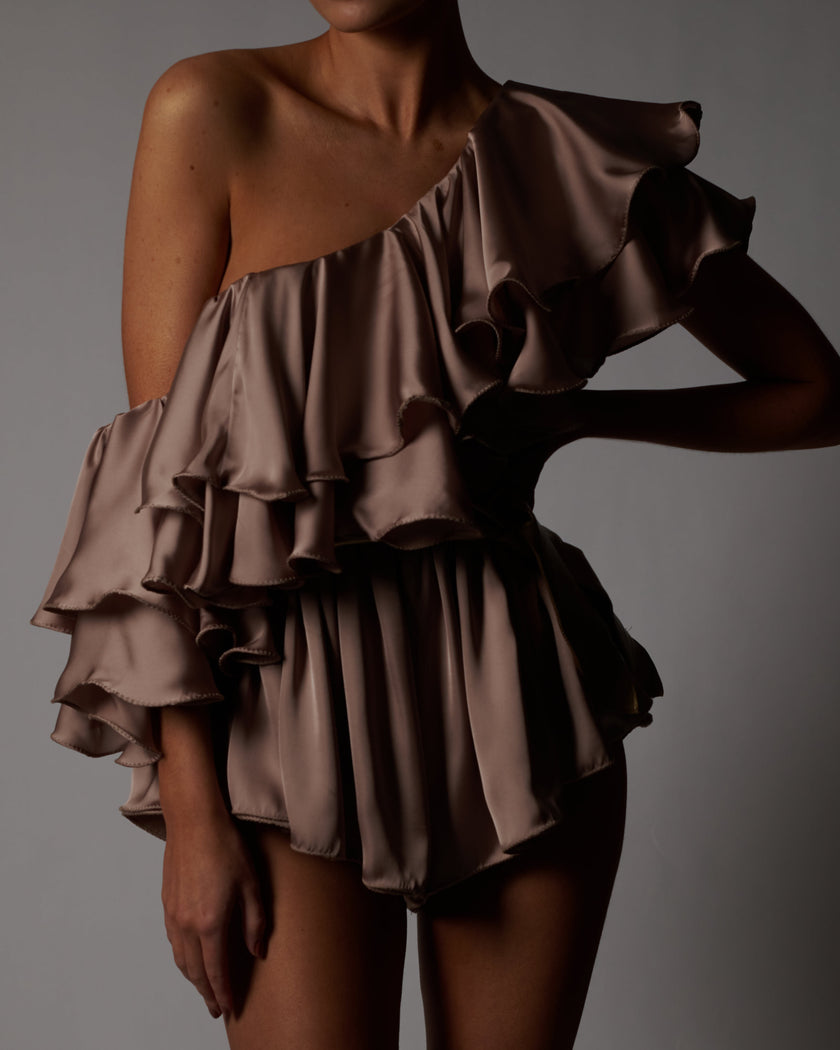 Liliana Playsuit in Mink